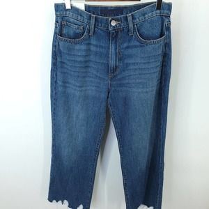 Joes Womens The Blake Minerva 5 Pocket Wide Leg Cropped Ridged Denim Jeans Sz 28